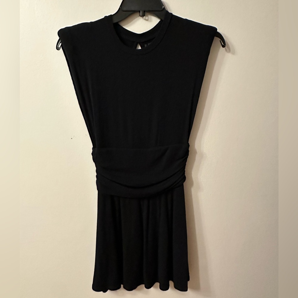AFRM Black ribbed dress cute backless detail size xs
